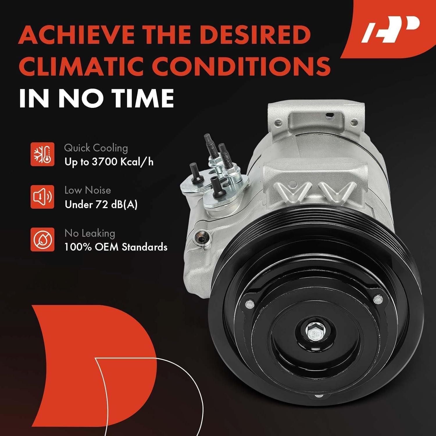 A-Premium Air Conditioner AC Compressor with Clutch Compatible with Honda Pilot 2016-2020, Ridgeline 2017-2019 & Acura MDX 2014-2016, Replace# 38810RLVA02