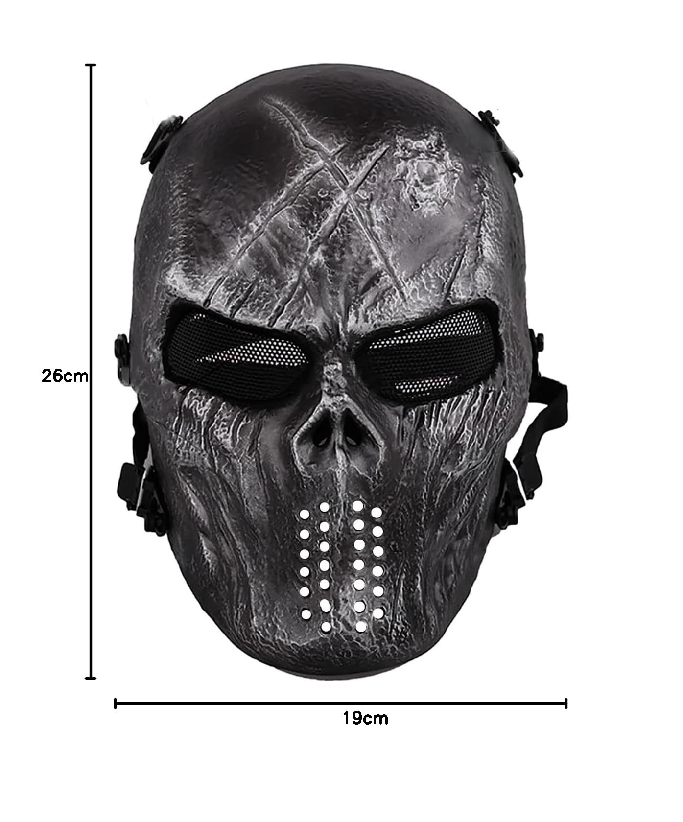 Easy Provider Skull Airsoft Paintball Caccia Full Face Protect Maschera Mesh Occhiali