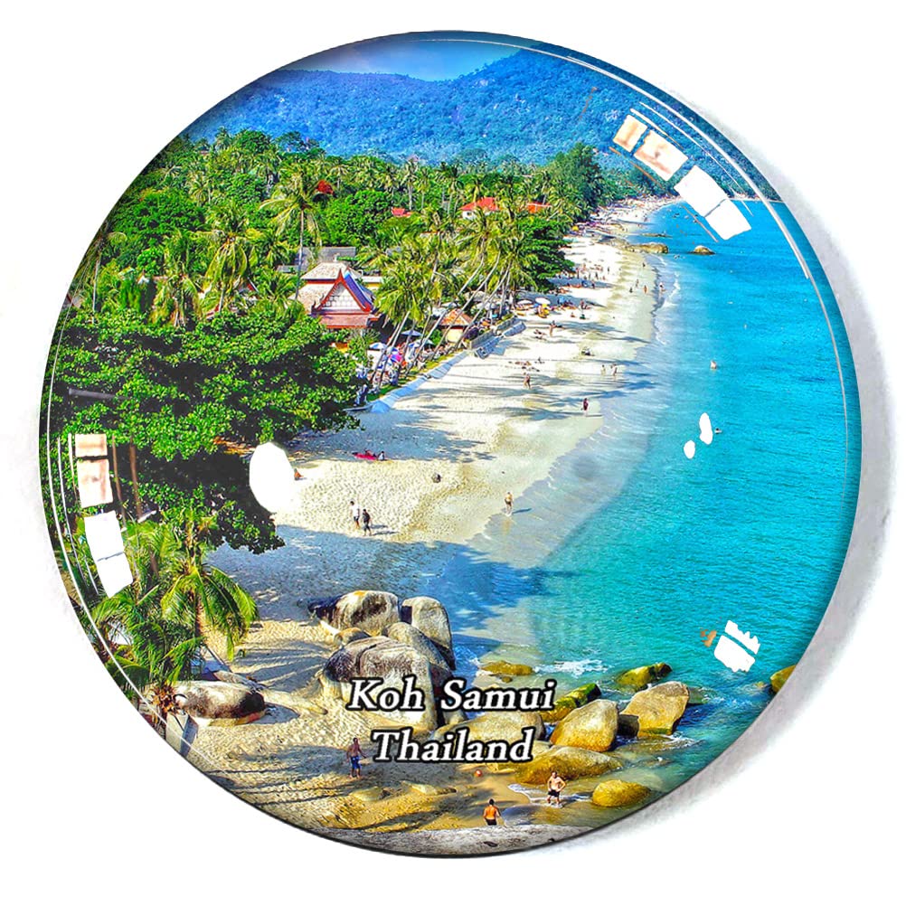 Thailand-Bl4834 Koh Samui Thailand Fridge Magnet Refrigerator Freezer Magnet Souvenir Decoration Magnet Sticker Glass Crafts
