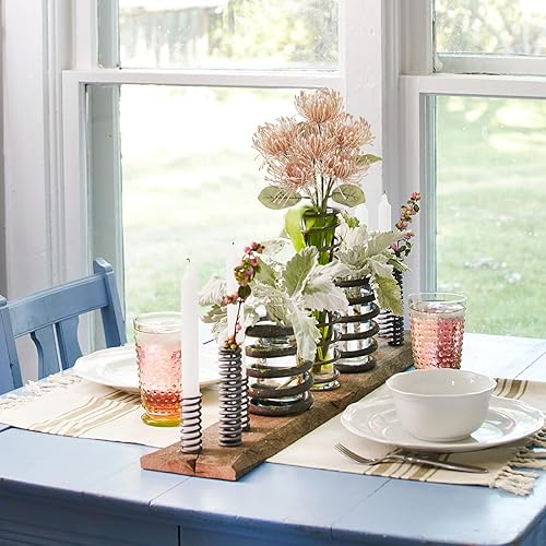 Miniatura 7 de Briful 6 flores artificiales de crisantemo de 4 pulgadas, flores de primavera falsas, flores de alfiler de imitación grandes para el hogar, jarrón,