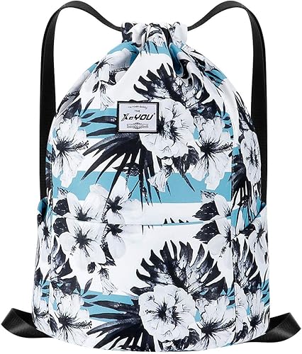 Xeyou - Mochila deportiva con cordón ajustable, ligera, para gimnasio, yoga y exterior, mochila casual tipo morral para mujeres y hombres