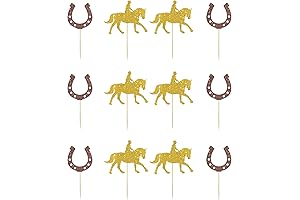 24-Piece Set of Enchanting Kentucky Derby Cupcake Toppers: An Equestrian Extravaganza