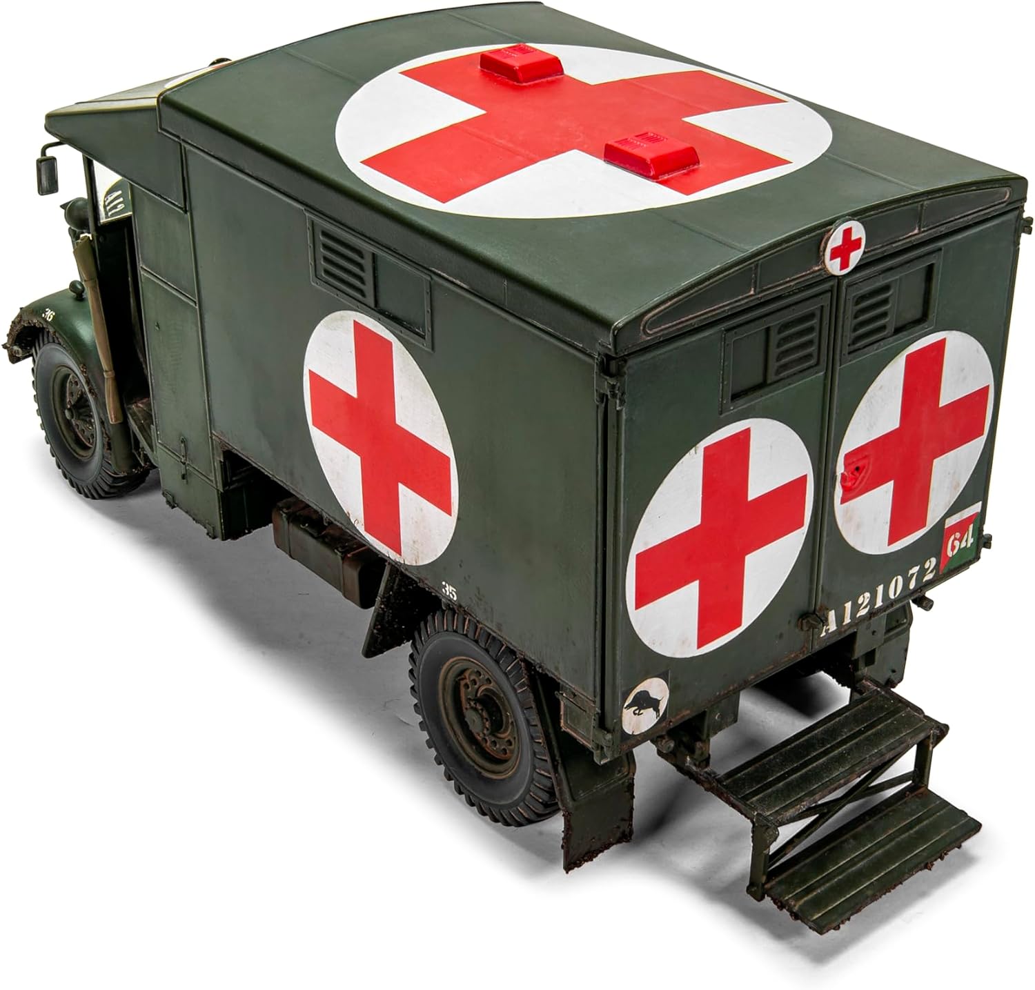 Airfix Model Set - A1375 Austin K2/Y Ambulance Model Kit - Plastic Motor Vehicle Model Building Kit for Adults, Set Includes Sprues & Decals - 1:35 Scale Model