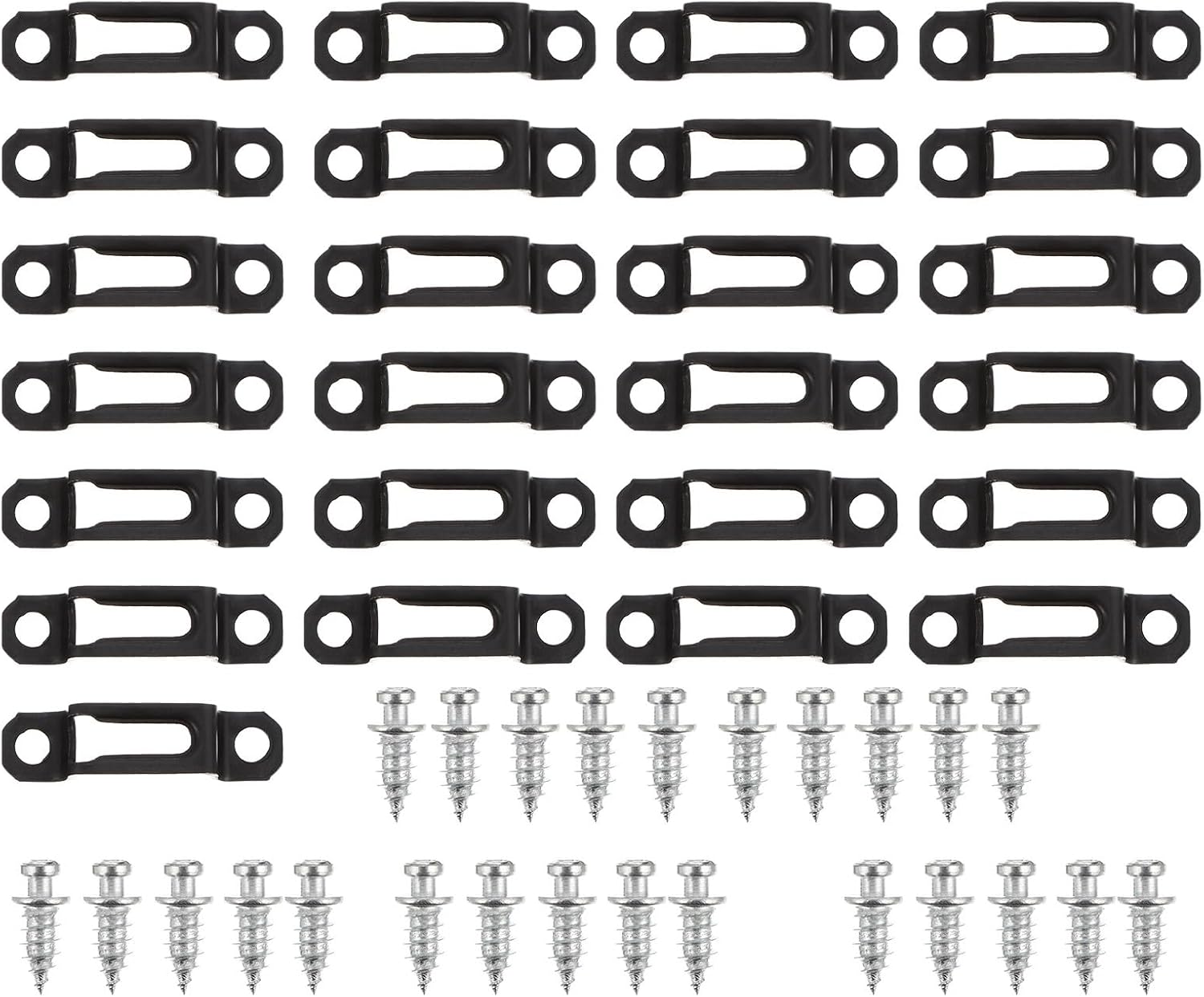 100pcs Steel Wardrobe Connectors Sliding Buckle Resistant Smooth Closet Hardware Nuts