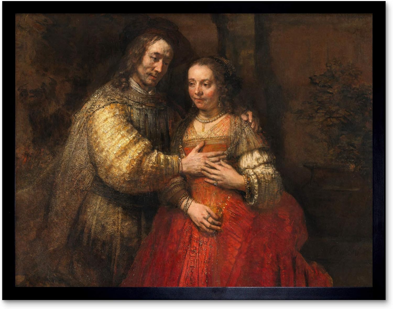 Rembrandt Portret Van Een Paar Als Oud Art Print Framed Poster Wall Decor 12x16 inch