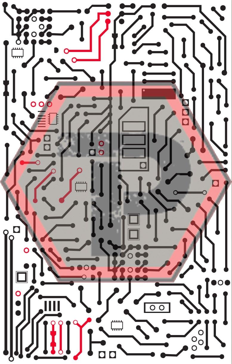 Easy Peel Circuit Board Stencil, 7x11, High Bake - Oven Cured Cerakote, Gunkote, & Duracoat Vinyl Stencil. Flexible Adhesive Sticker for DIY Spray Paint & Airbrush Projects!