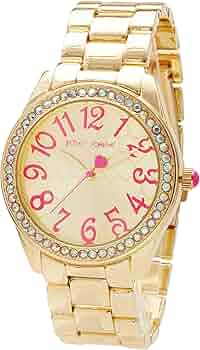 BETSEY JOHNSON 腕時計 ラインストーン Betsey Johnson women's Watch - Blue Case, Metallic Strap