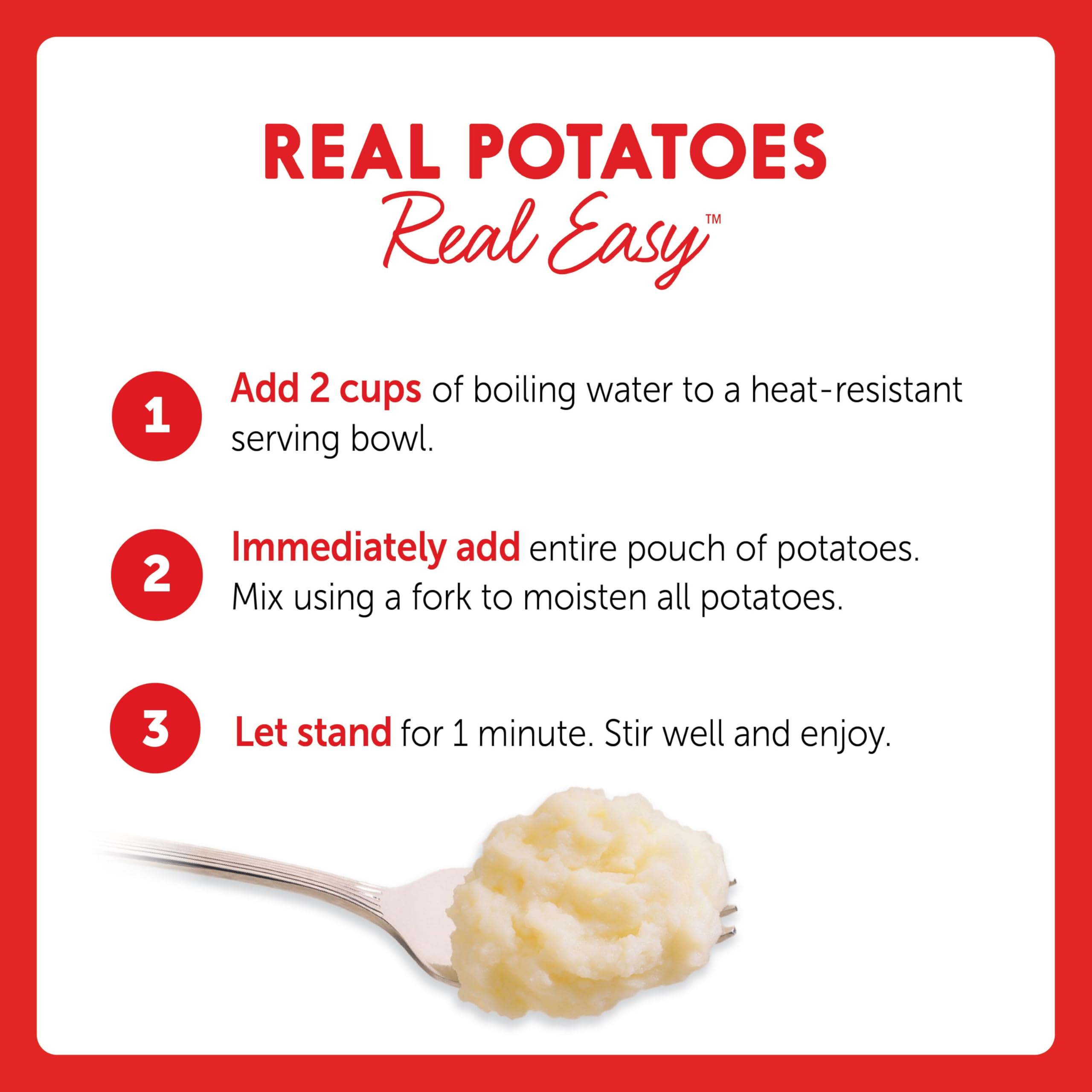 Idahoan Mashed Potatoes, Buttery Homestyle, 4-Ounce Package (Pack of 12)