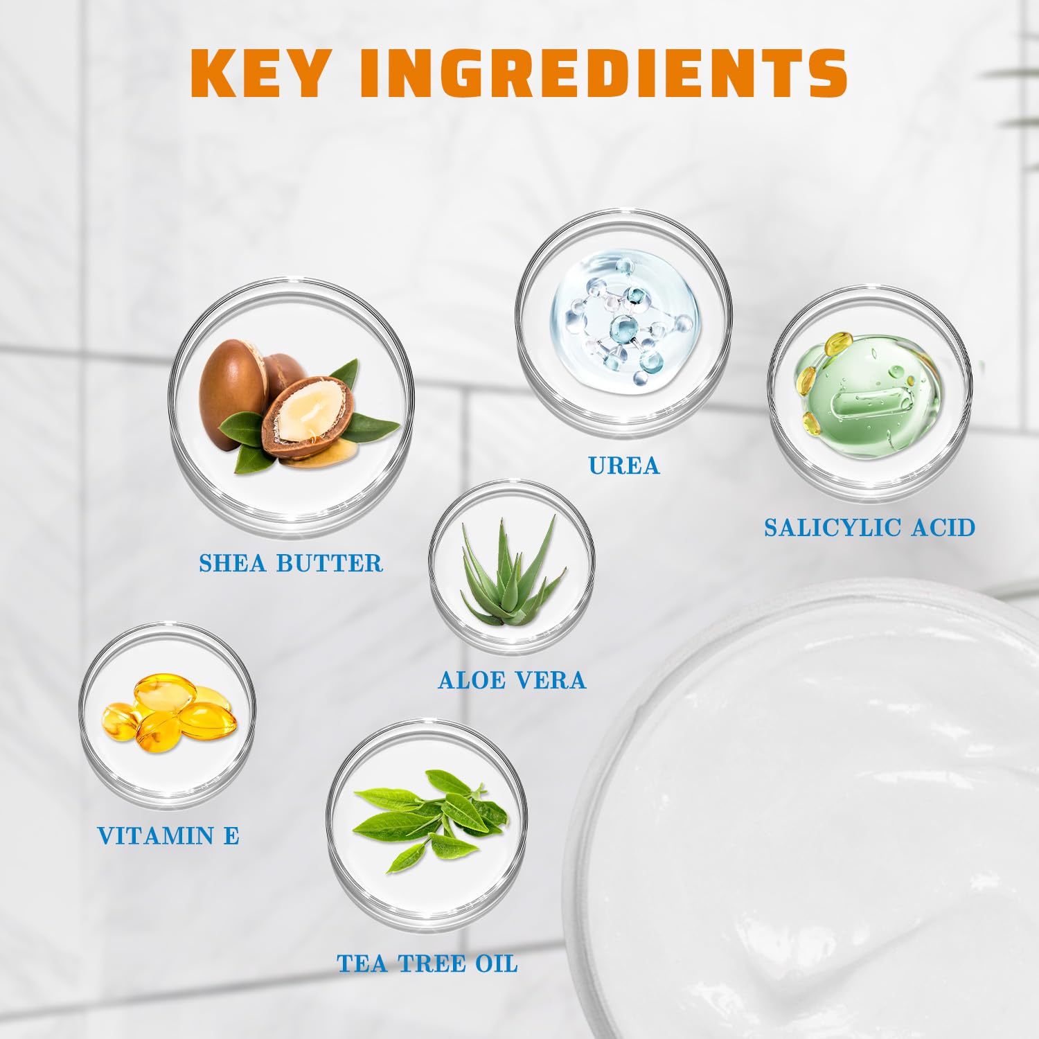 Urea Cream 60 percent for Feet Maximum Strength with 2% Salicylic Acid for Dry Cracked, Soothes and Softens Foot Hands Elbows Knees Heels, Remove Calluses Deep Moistrizing with Aloe Vera, 8.8 oz - Image 4