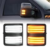 SUPAREE LED Sequential Switchback Side Mirror Marker Running & Turn Signal Light fit For 2008-2016 F250 F350 F450 F550 Super Duty Running light and Turn signal Aftermarket Replacement
