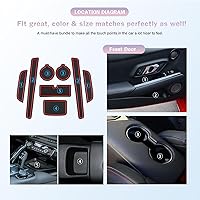 Vista 6 de Toyoat Supra GR 2020-2025 - Forros para consola central, alfombrillas para portavasos y tapetes, antideslizantes, centro de cambio de consola Supra