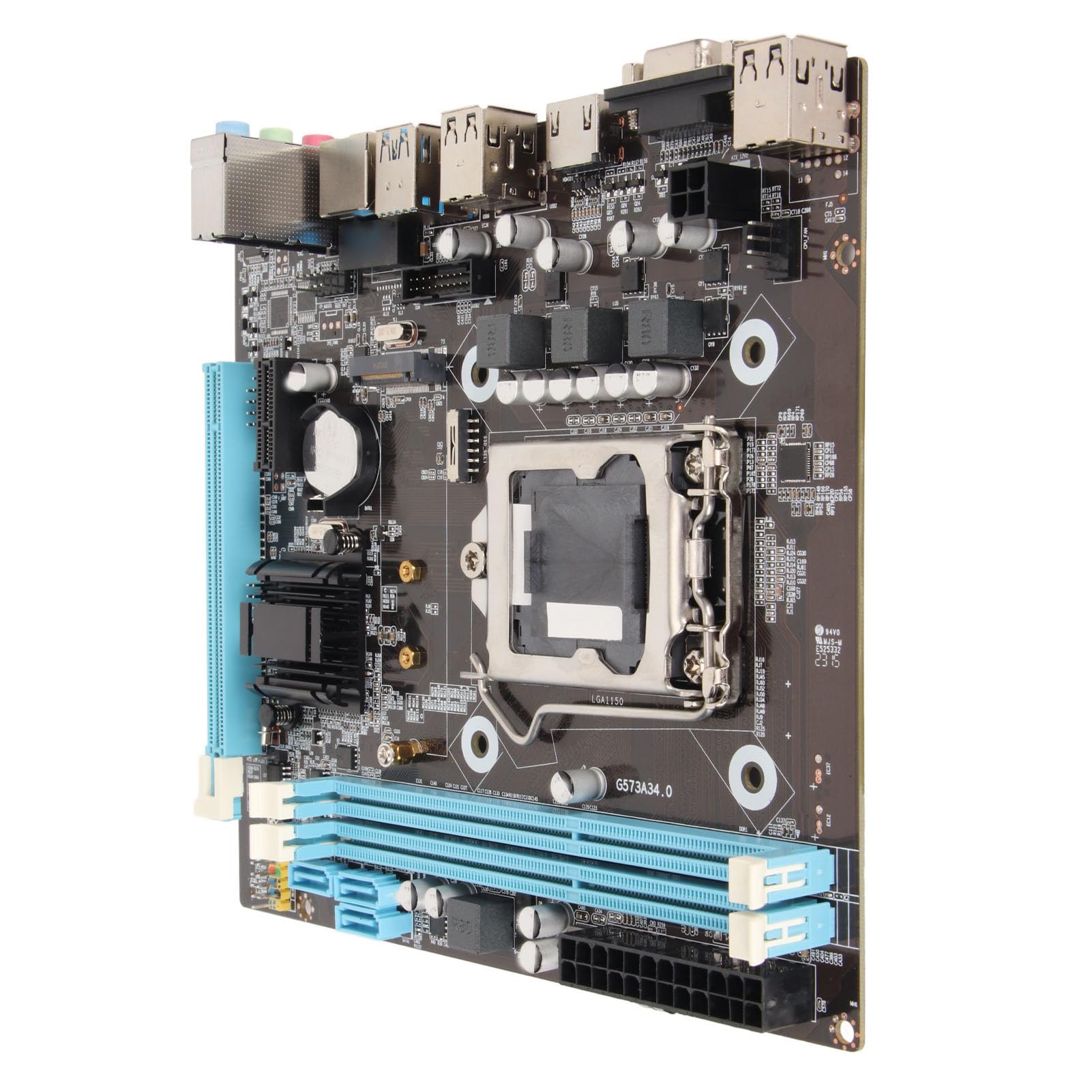 Placa Base para Juegos LGA 1150, 4 USB2.0, DDR3 1600MHz, M.2 NVMe NGFF, SATA3.0 6Gb per S, PCIe X16, RJ45 100Mbps LAN, HDMI, Placa Base Micro ATX para Core I3 I5 I7, para Xeon E3