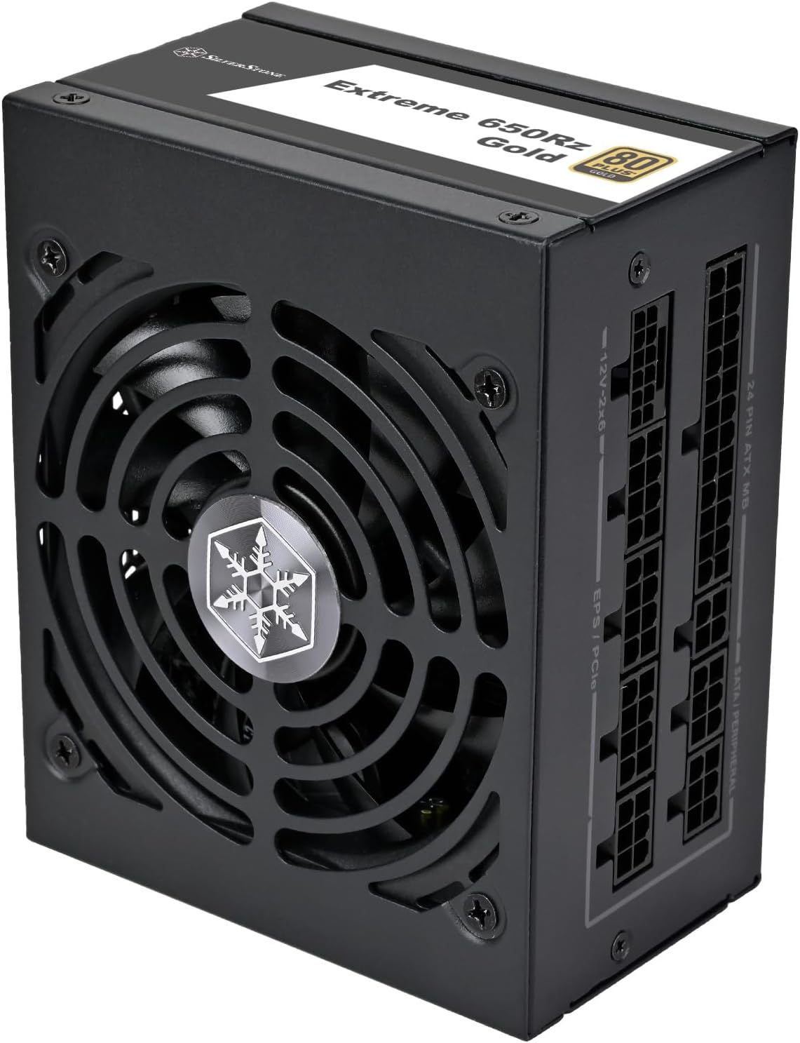 SilverStone Technology Extreme 650Rz Gold 650W SFX12V 4.1 PCIe Gen 5 Modular SFX Power Supply, SST-EX650R-GM