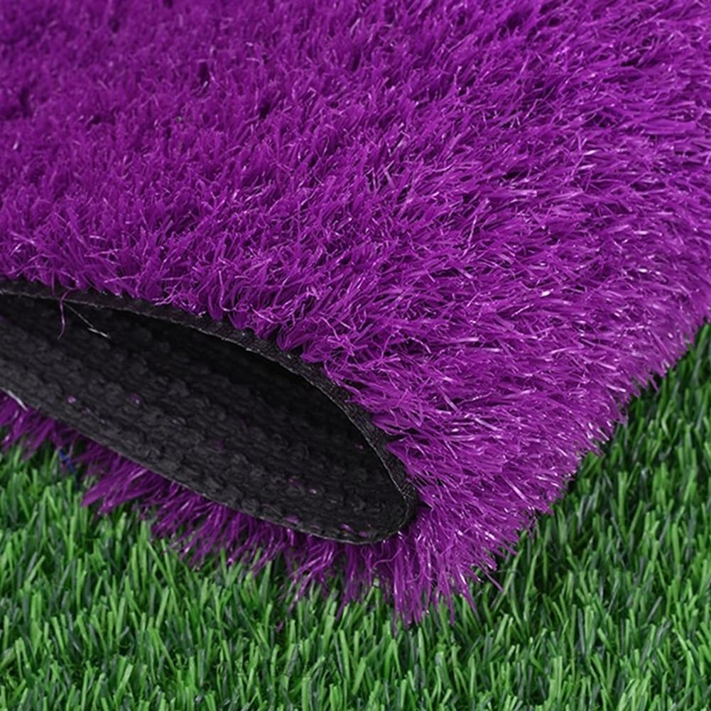 Outdoor Carpet, Artificial Grass Turf with Natural Looking, 3cm Synthetic Fake Grass Rug Mat, Landscape Garden Pet Dog Lawn (Color : Purple, Size : 20x32IN)
