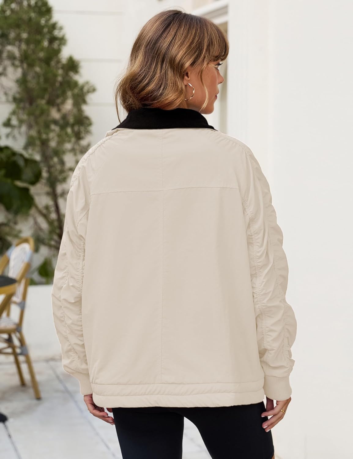 Tanming Womens Tripper Jacket Long Sleeve Fleece Lined Casual Jackets Fall Winter Coats Outwear with Pockets - Image 3