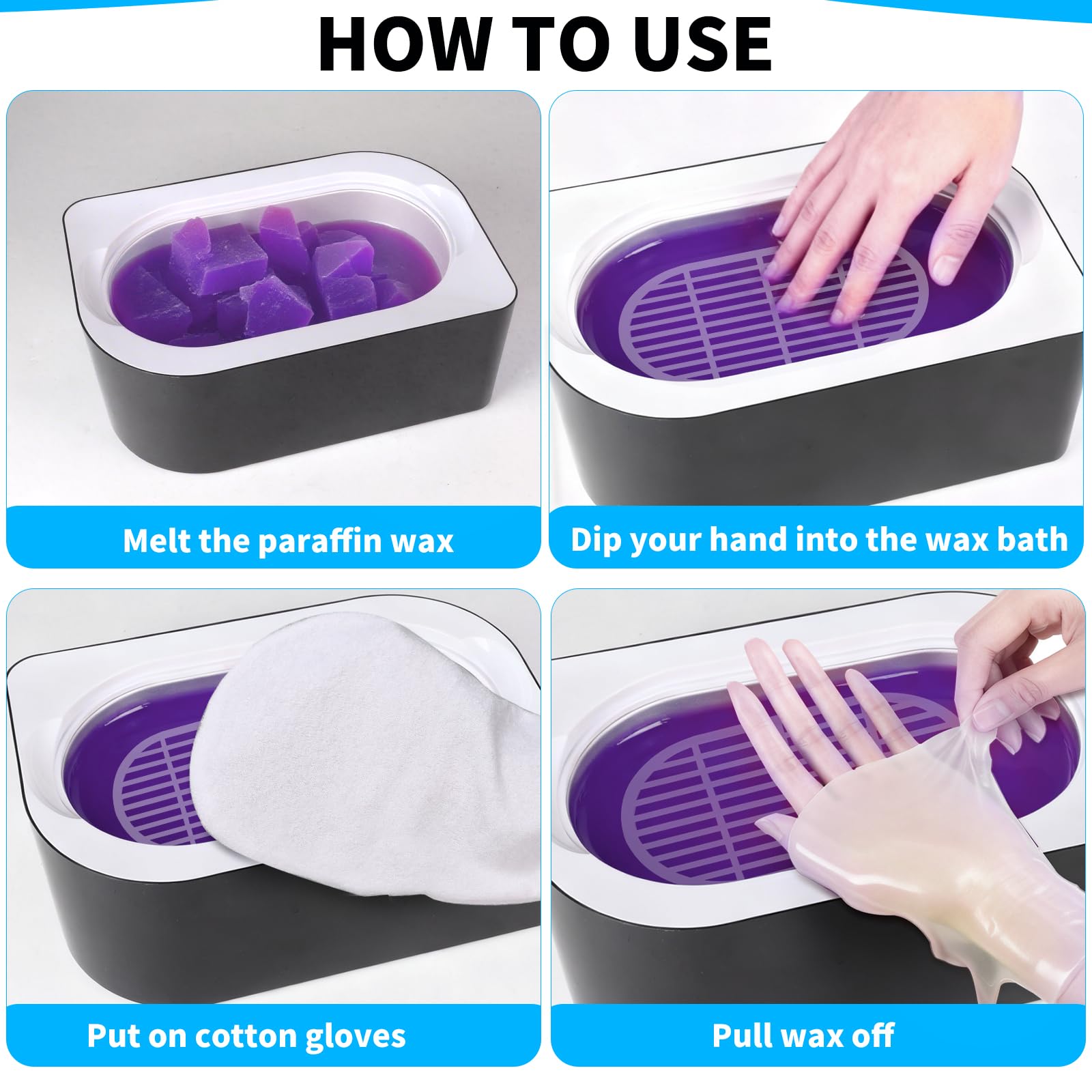 SWAWIS 4L Bagno di Paraffina per Mani Nuova Evoluzione, Doppia Modalità e Piedi Scalda Paraffina Cera 1800g Paraffina e Accessori Idrata, Ammorbidisce e Rivitalizza la Pelle