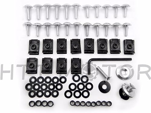Miniatura 2 de XKMT-Kit de tornillos de carenado redondo y normal, color plateado, compatible con Kawasaki Ninja ZX6ZX-6R 1998, 1999, 2000, 2000, 2001, 2003, ZX-9R