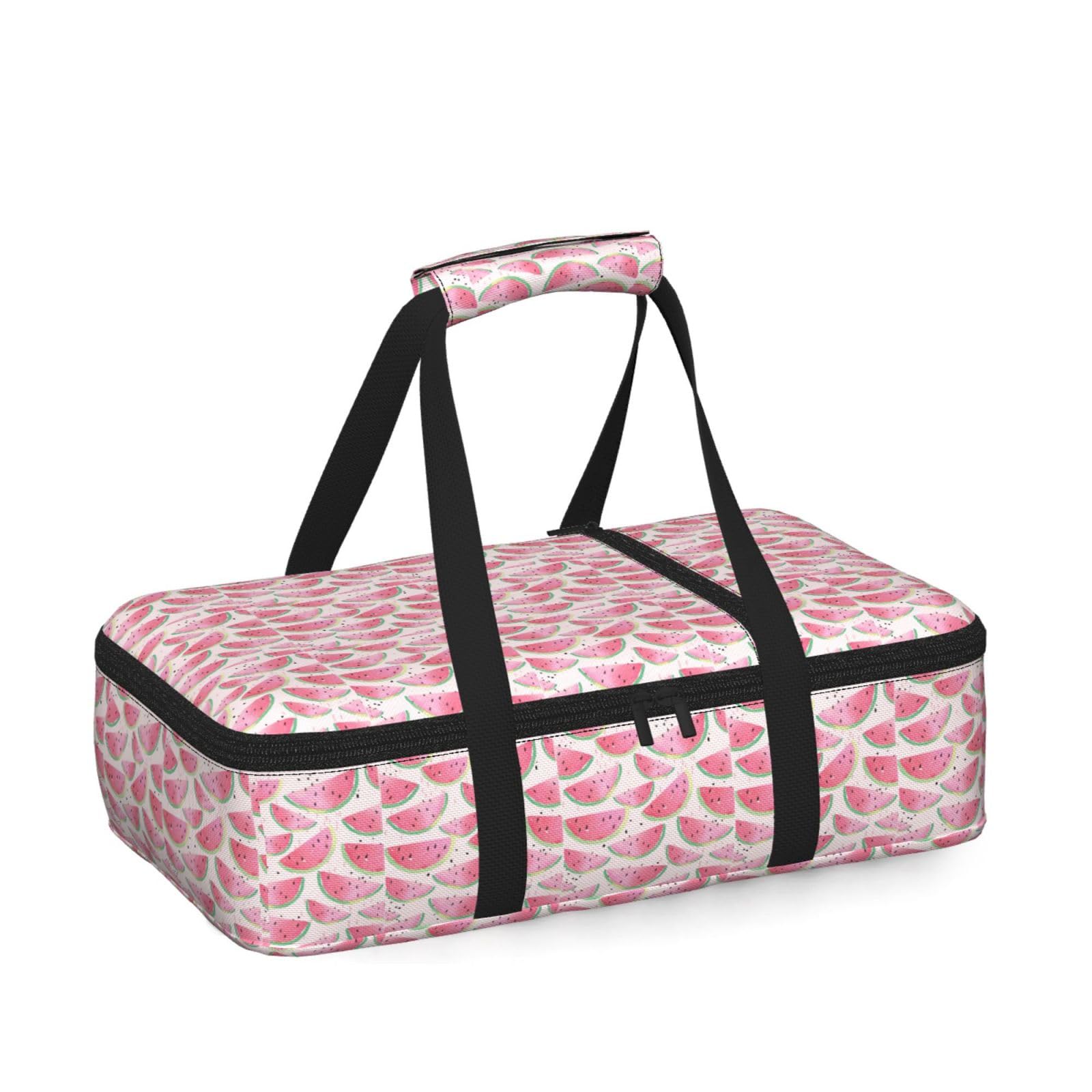 Watermelon Fresh Fruit Print Insulated Thermal Food Storage Bag Daily Reusable Picnic Tote Lunch Box Home
