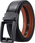 Ratchet Dress Belt for Men - Adjustable Comfort Click Belts for Jeans with Slide Buckle