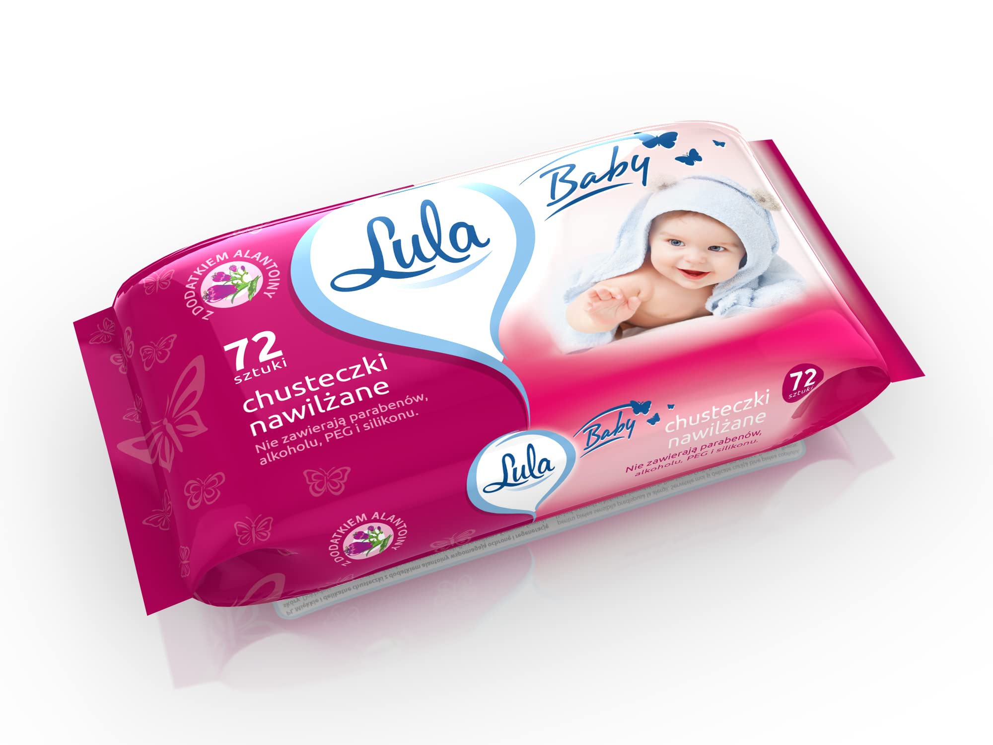 LULA Wet Wipes with Alantoin 72 Pieces