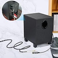 Vista 3 de Devinal TRS a Dual TS Breakout Cable - Adaptador estéreo hembra de 1/4 pulgadas a doble macho TS de 0.250 in y hembra de 0.250 in a divisor mono Y