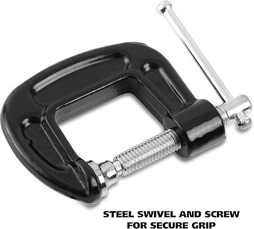 Miniatura 4 de GreatNeck Saw CC1 Abrazadera en C de 1 pulgada, abrazaderas para automóviles y madera, herramientas de trabajo de madera y abrazaderas de soldadura,