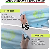 Vista 6 de HTVRONT Rollo de vinilo HTV de transferencia de calor, 12 pulgadas x 20 pies, naranja neón HTV para camisas, vinilo para planchar para todas