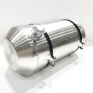 JSD AUTO PARTS Fuel Tank 12 1/2 Gallon 12x26" 3/8NPT Outlet End Fill Spun Aluminum Gas Tank 12.5 Gals