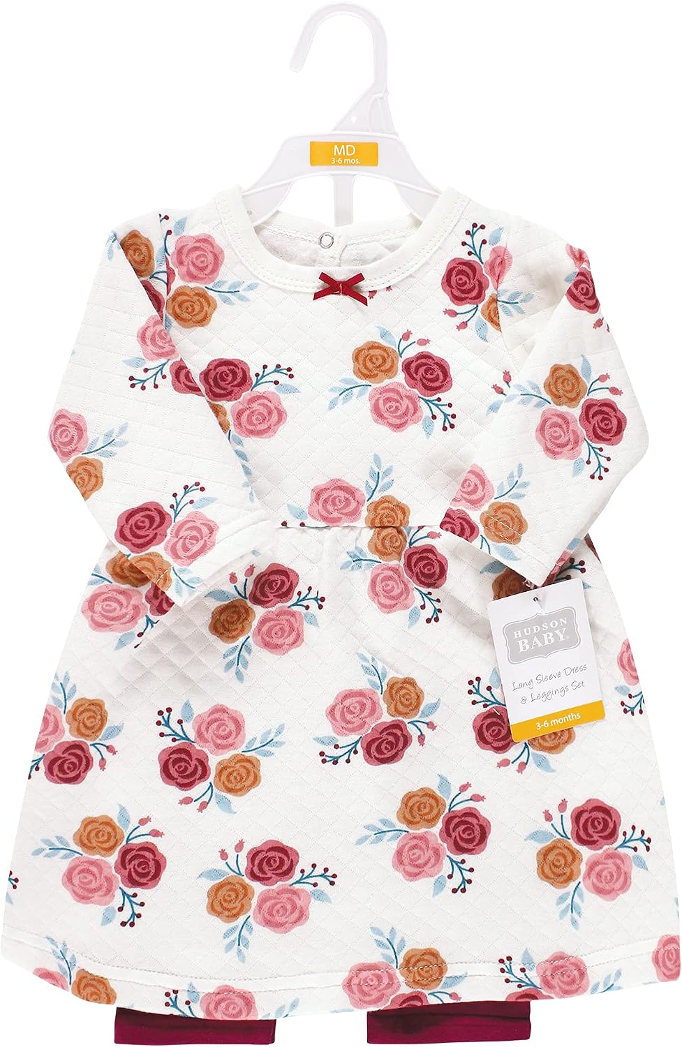 Hudson Baby Unisex Baby Quilted Cotton Dress and Leggings