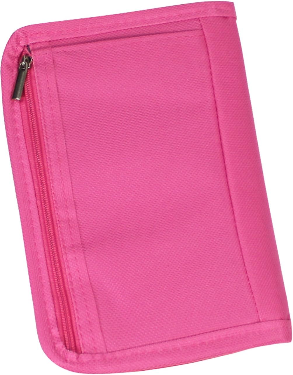 Relax Travel Wide Passport Holder Wallet Case Organizer - Pink