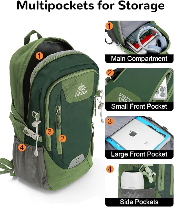 Mochila de senderismo de 20L con reflejantes y correas acolchadas miniatura 4