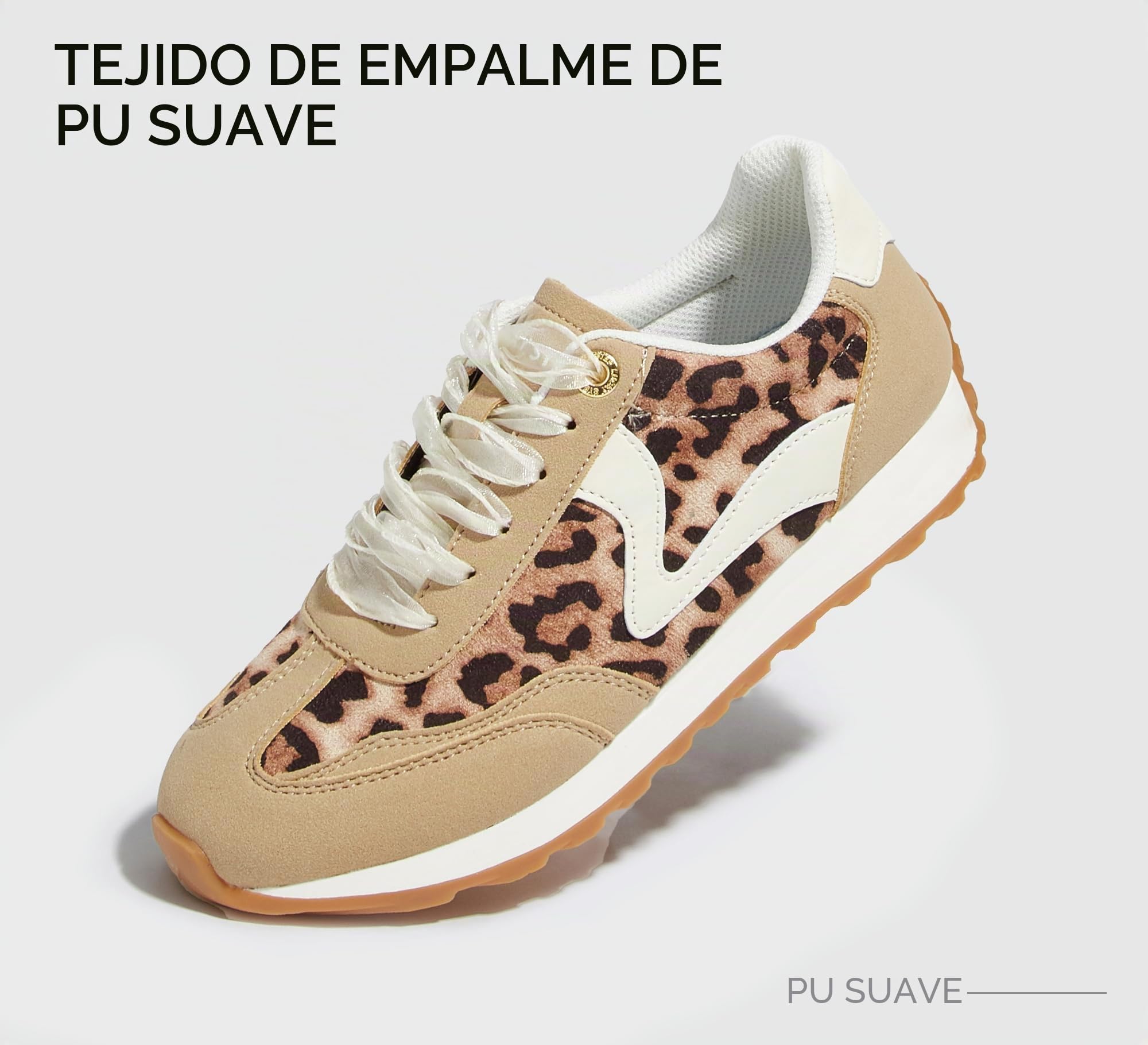 LUCKY STEP Zapatillas Mujer Moda - Tendencia Tenis, Neutras & Estilosas, Retro Trainers, Casual para Correr y Caminar