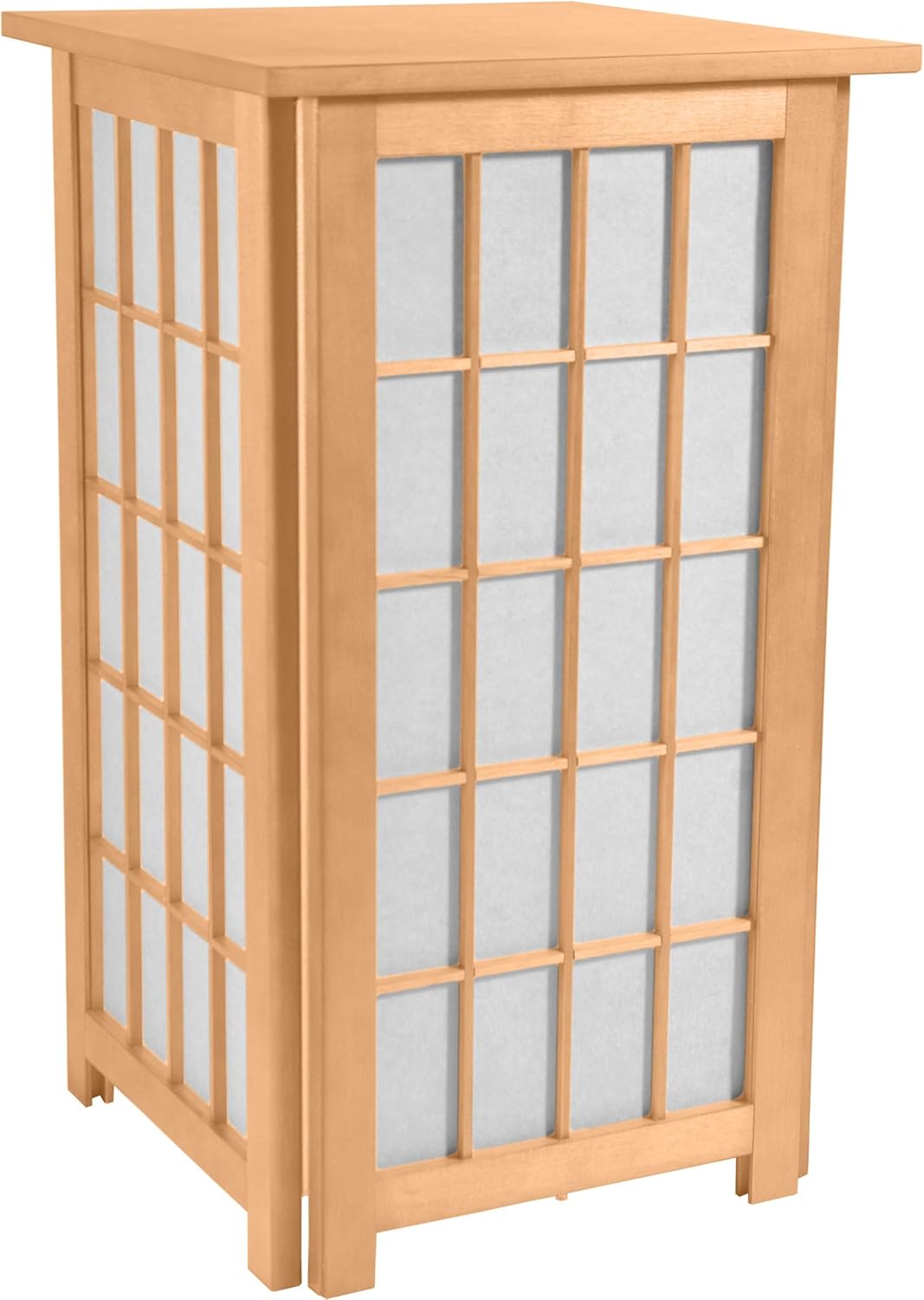 Red Lantern 27" Tall Hokkaido End Table Shoji Lamp, Natural