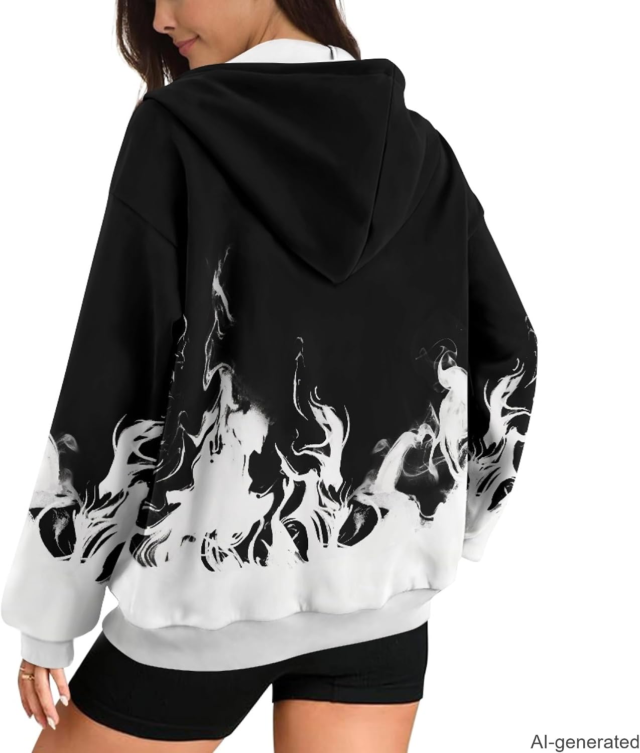 Long Sleeve Hoodies for Women Zip up Sweatshirt Loose Fitting Pullover Tops Casual Y2K Outwear Oversize