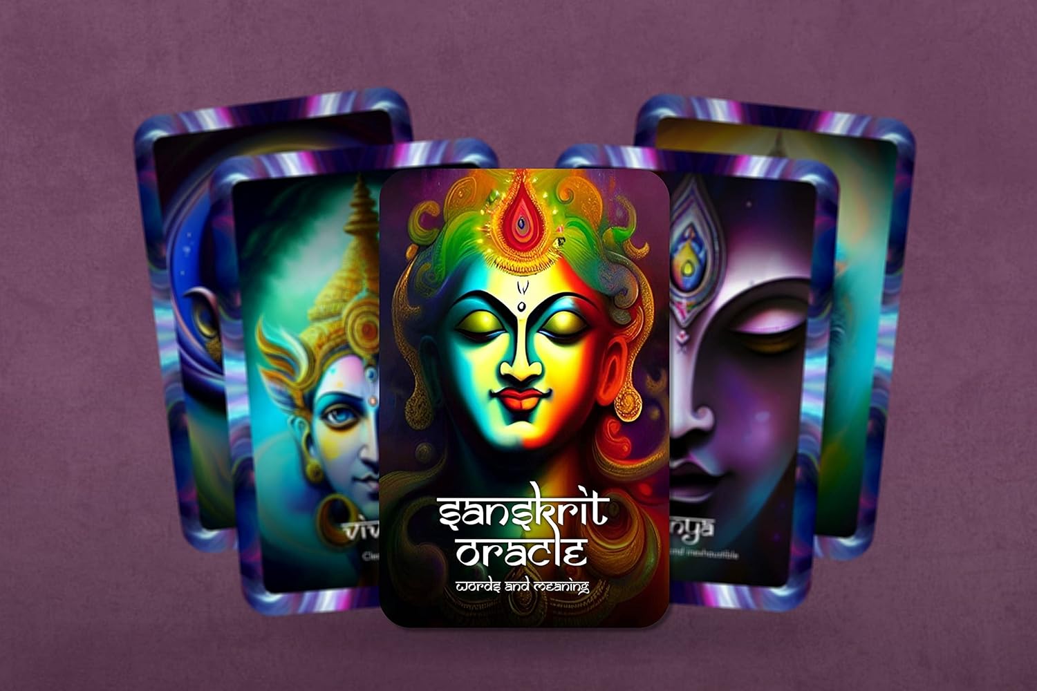 Ibiza Tarot Sanskrit Oracle - Words and Meaning Cards | Fortune Telling Oracle Cards Deck for Beginners | Authentic Experience - Set of 24 Cards