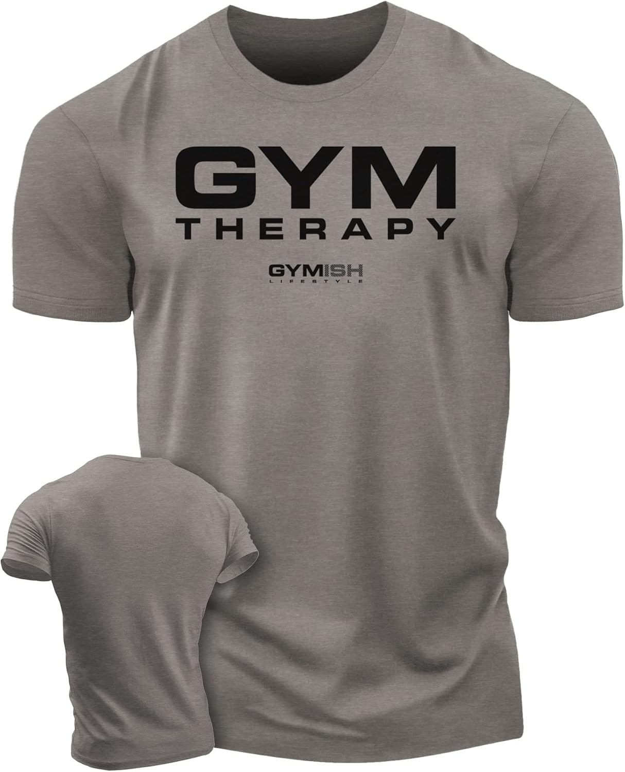 Gymish Lifestyle Gym Therapy Workout Shirts for Men, Lifting T-Shirt for Gym Workout