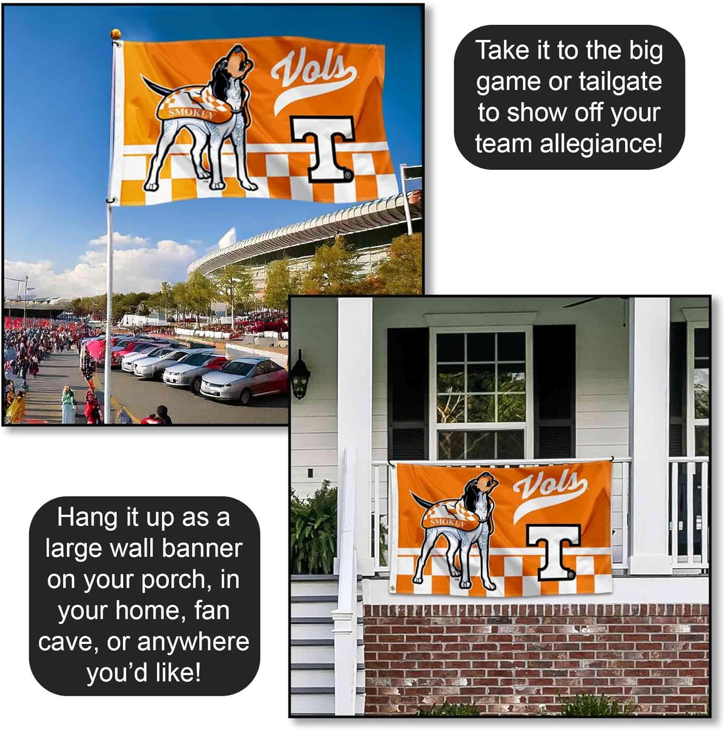 College Flags & Banners Co. Tennessee Volunteers 3x5 Banner Flag