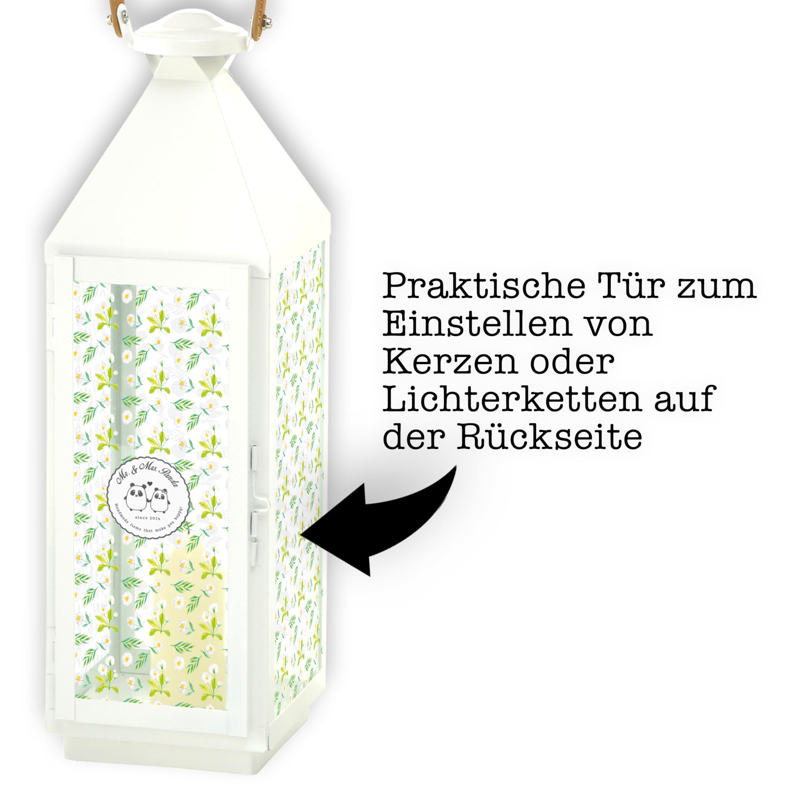 Mr. & Mrs. Panda Gartenlaterne Narwal XL - Geschenk, Teelichthalter Laterne, Deko, Hausfrau, Aufräumen, Windlicht Outdoor, Lichterketten, Kinderzimmer, Meer, Putzen, Wal