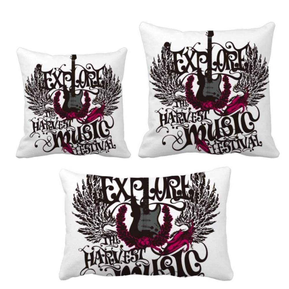 Parure de coussin rock music harvest oreiller décoration maison