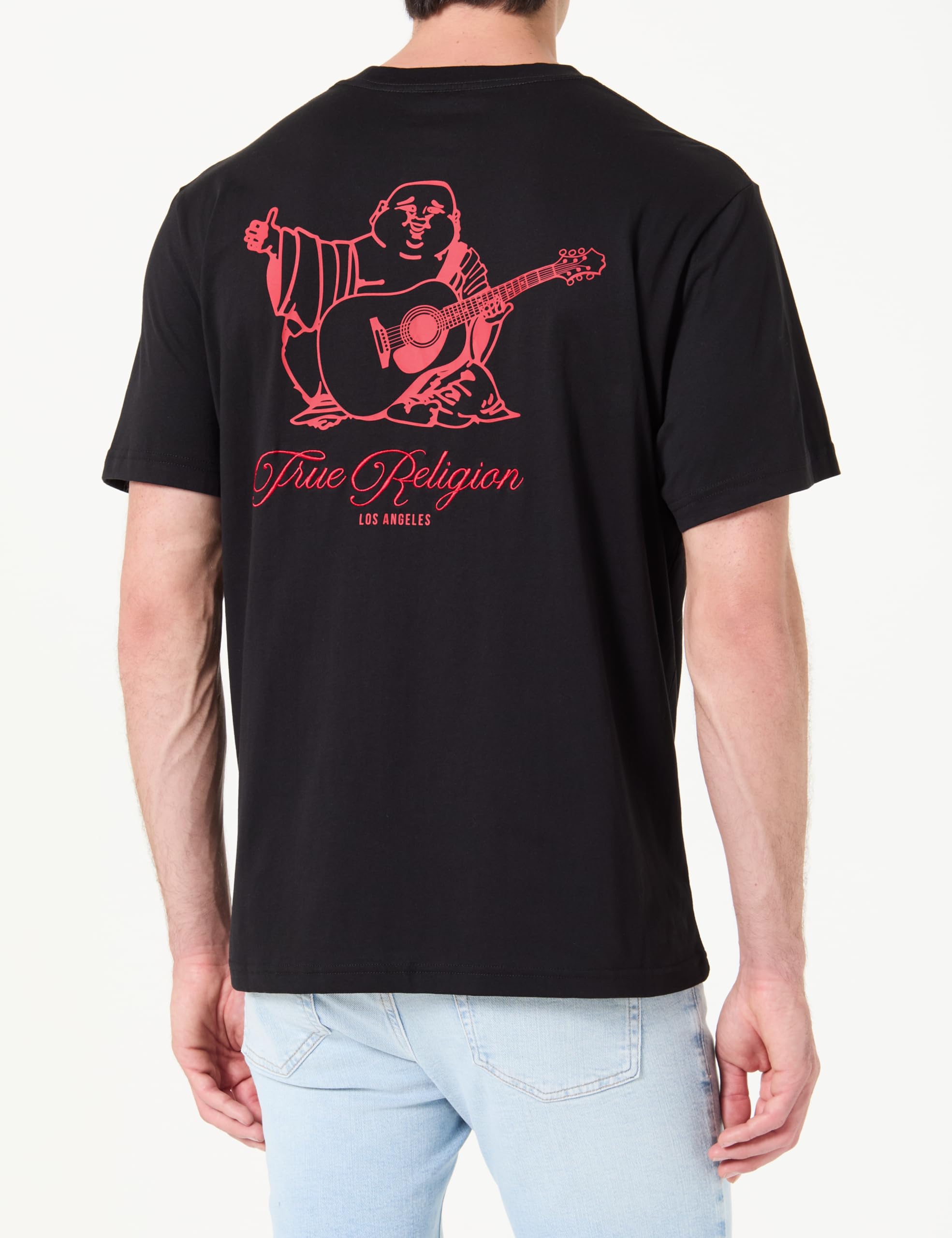 True Religion Filled Horseshoe Script Buddha tee Camiseta Hombre (Pack de 1)