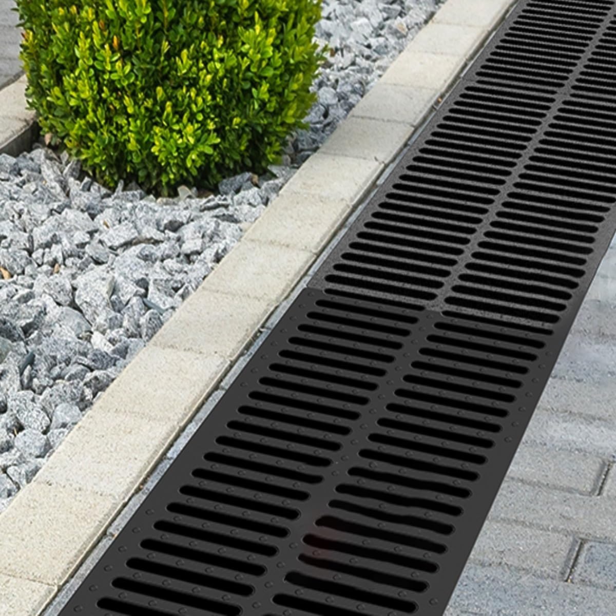 Zewnętrzne osłony odpływowe - prostokątne kratki drenażowe ogrodowe, regulowane dopasowanie do patio, trawnika i ogrodu (50 x 25 x 3 cm / 19,7 x 9,8 x 1,18 cala) - i wszechstronne