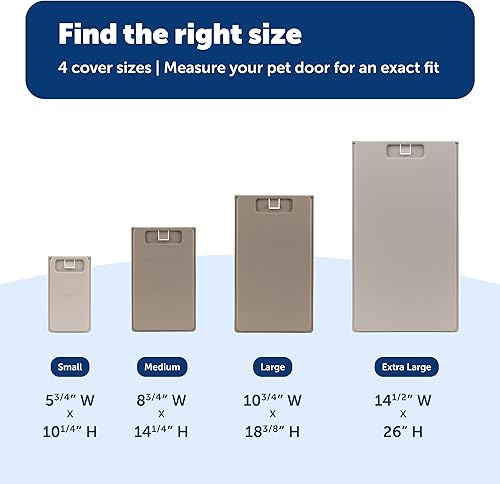Miniatura 4 de Cubierta de Puerta para Mascotas PetSafe con Panel de Cierre - Restringe el Acceso de las Mascotas - Cubierta de Plástico Duradera - Resistente al