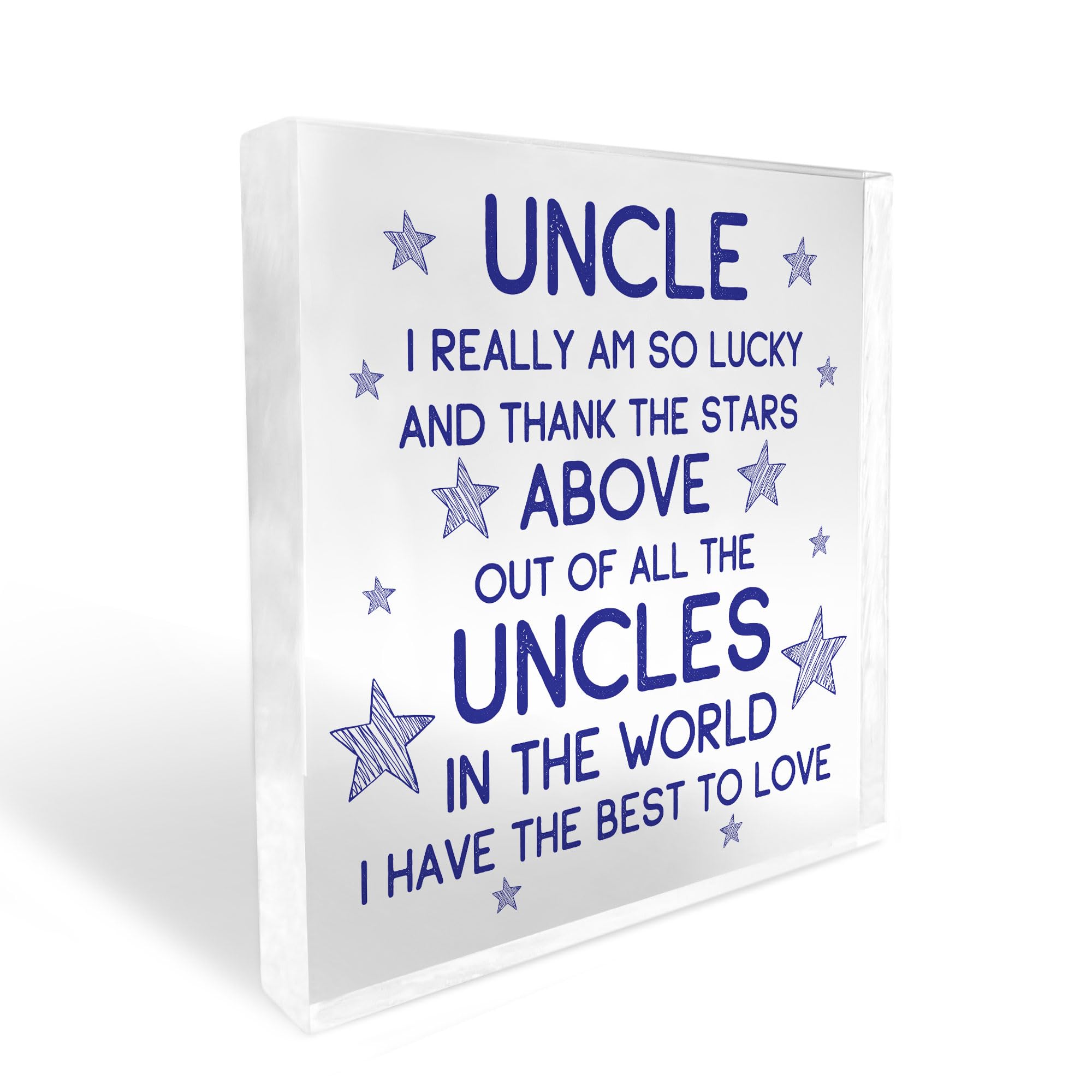 Red Ocean Uncle Gifts Acrylic Block Uncle Christmas Birthday Gifts For Him Uncle Gift Ideas Gift From Niece Nephew Keepsake