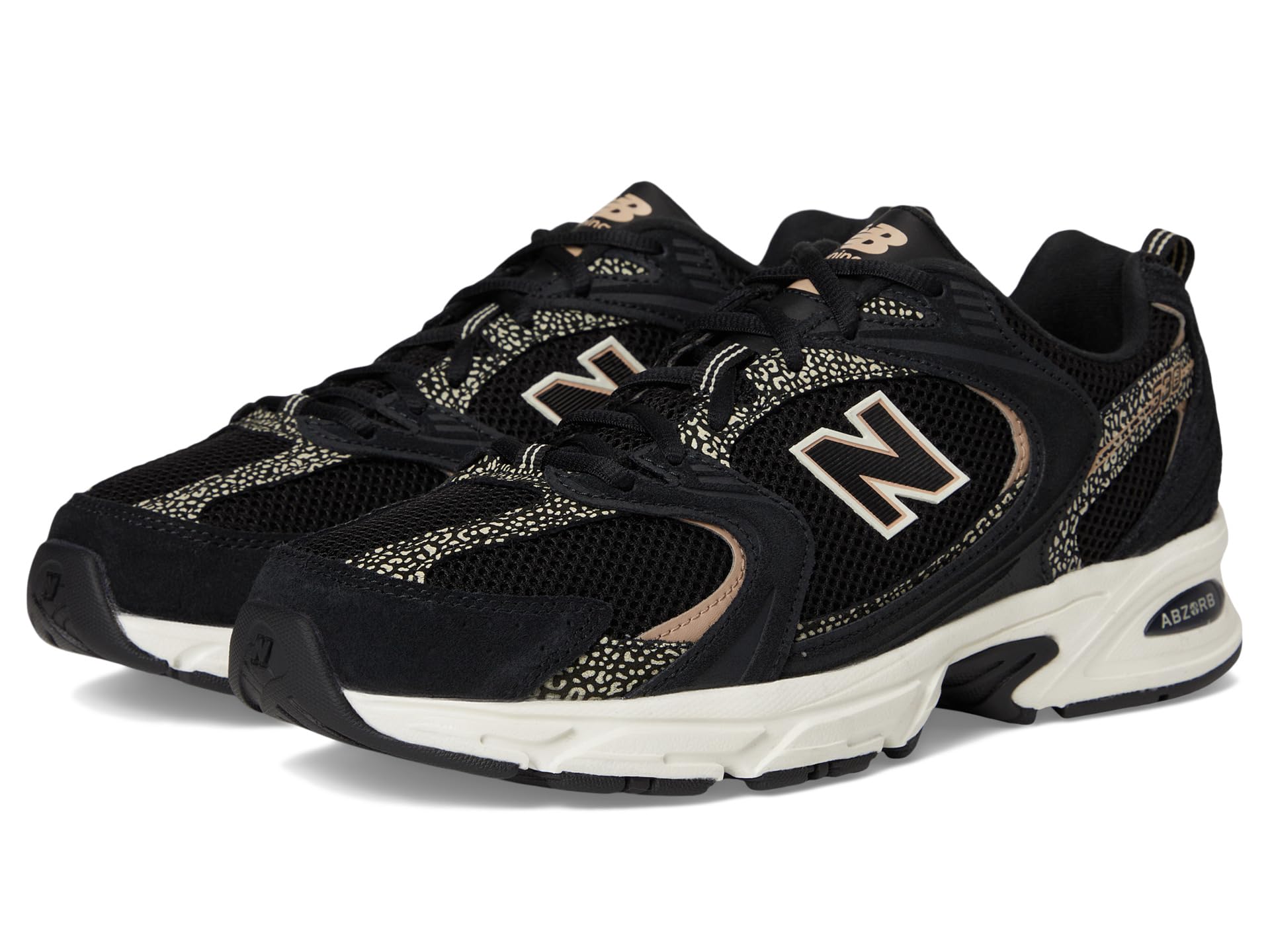 New Balance Unisex 530 Black/Flat Taupe Men 6.5,Women 8 Medium | Casual Shoes
