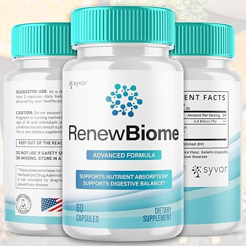 Miniatura 2 de Renew Biome Capsules, píldoras oficiales RenewBiome con todos los ingredientes naturales, fórmula avanzada probiótica para la piel y el intestino,