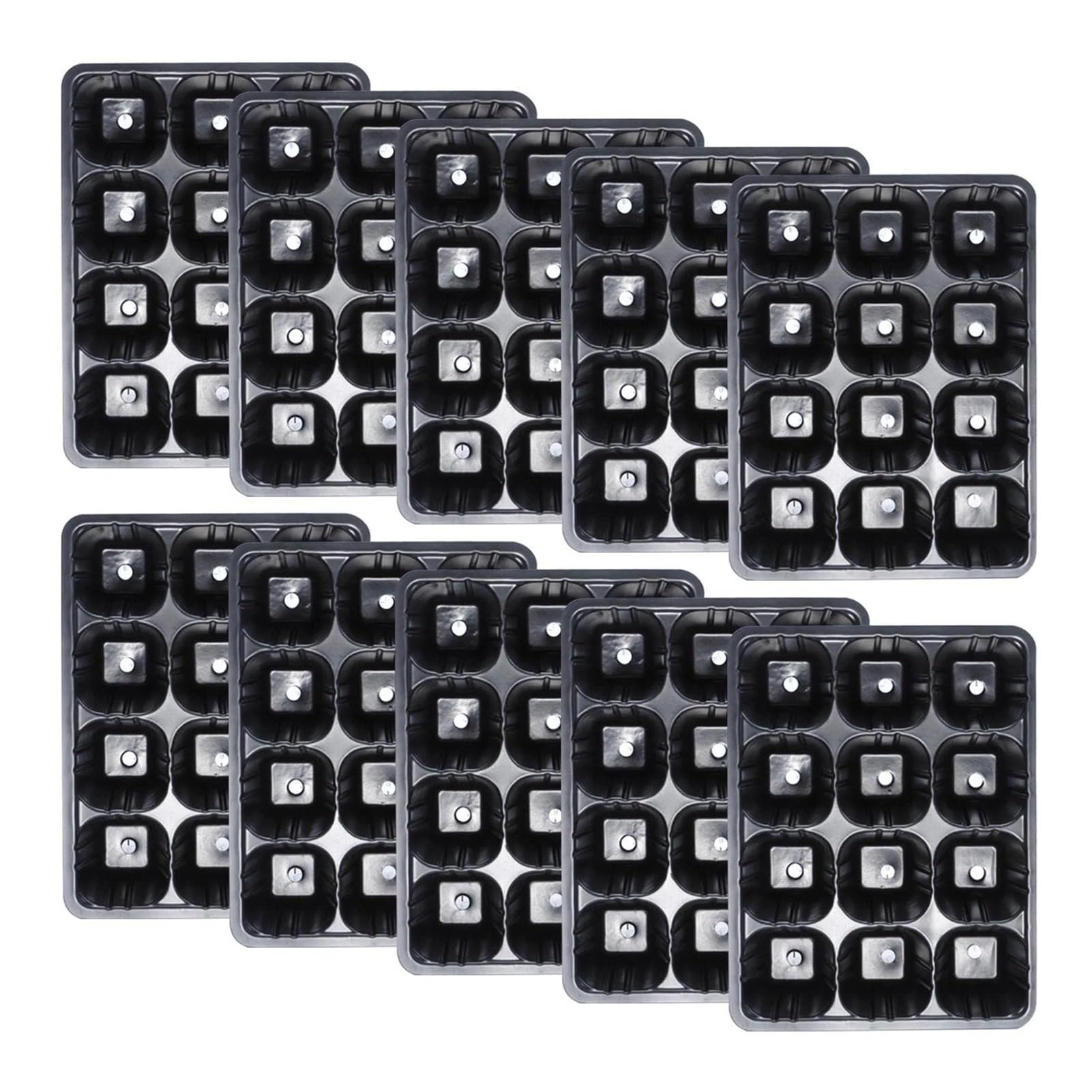 Bandejas for plántulas, 20 Unidades de 12 Celdas for germinación y propagación de Plantas, for hortalizas, Frutas y huertos. Bandejas de plástico for viveros.
