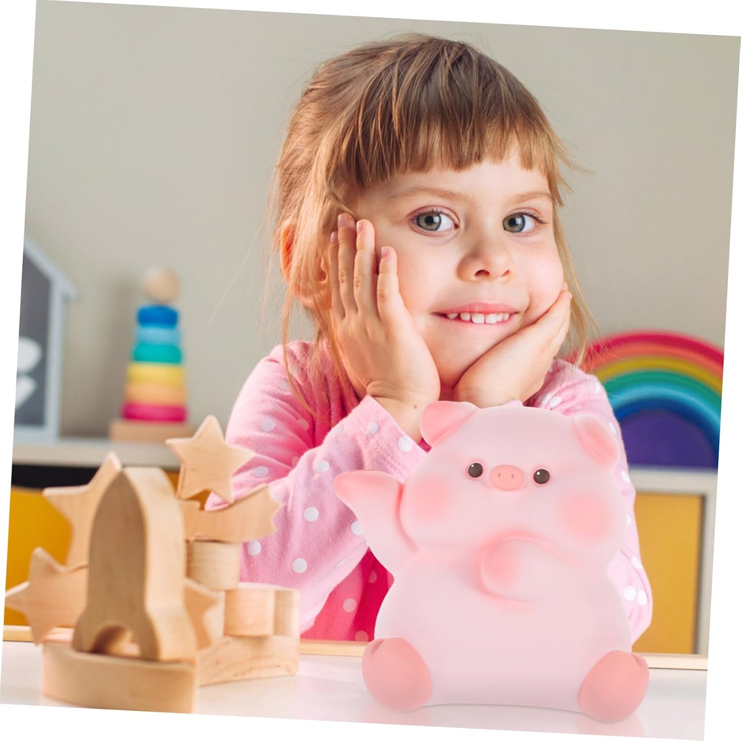 SUPVOX Cute Cartoon Piggy Bank Storage Jar Non-staining Savings Container for Boys and Girls for Birthdays and Special Occasions Encourages Saving Habits