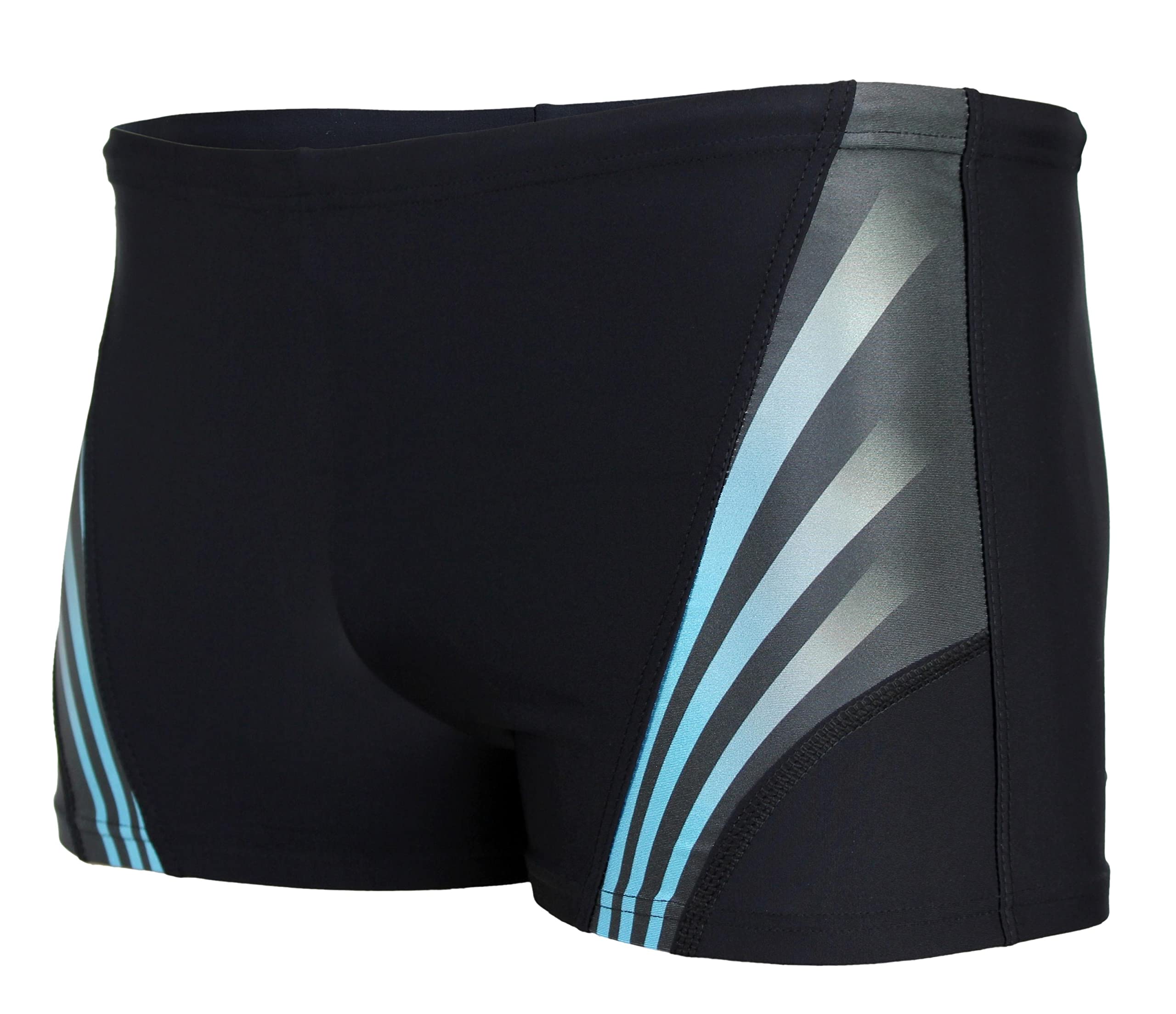 AQUARTI Badehose Herren Kurze Sportliche Streifen