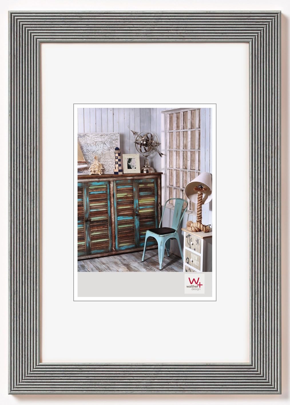 walther design Bilderrahmen silber 13 x 18 cm Grado Holzrahmen HI318S