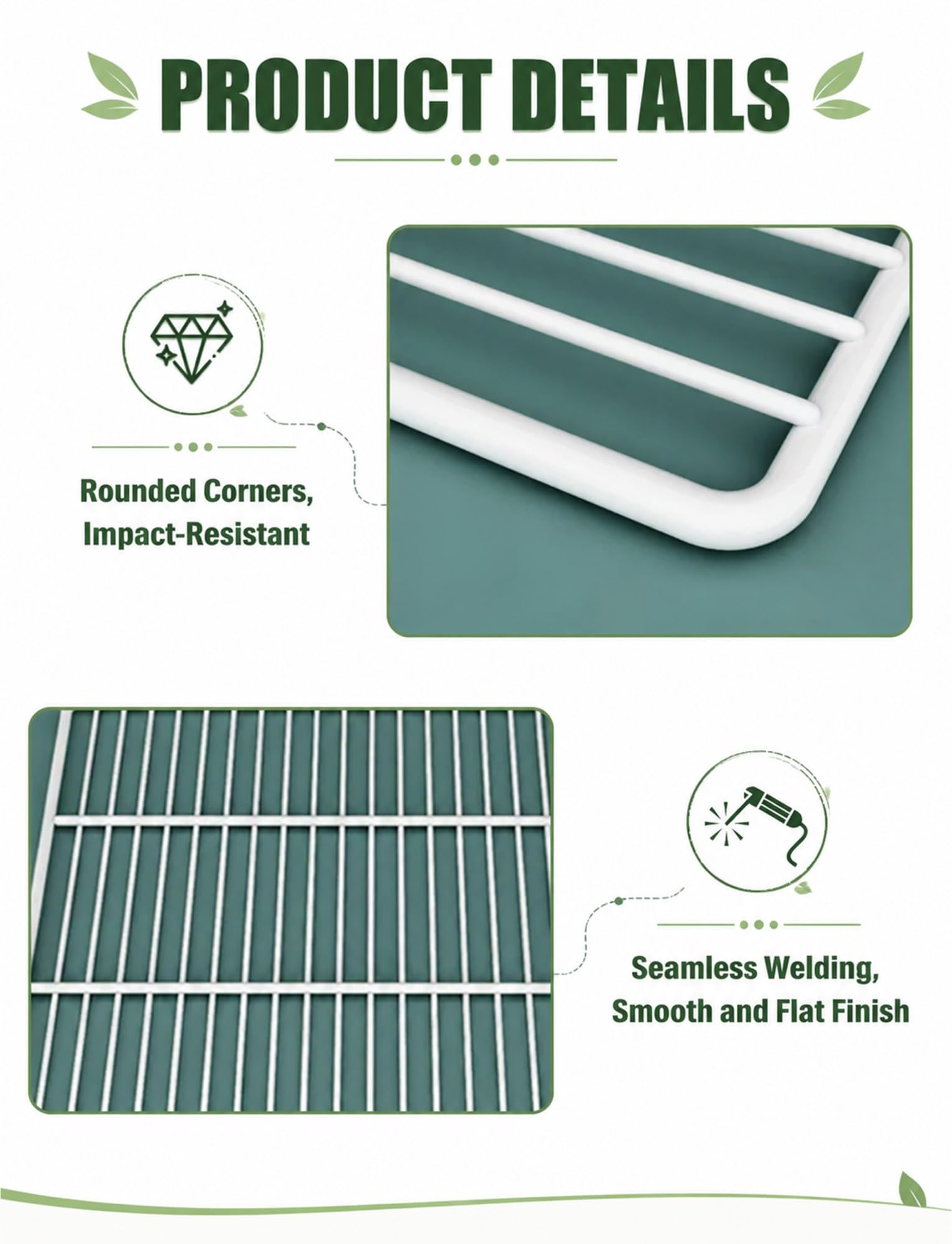 Estante de congelador inox, rejilla organizadora para frigorífico | Estante de rejilla para frigorífico y congelador, práctico organizador de almacenamiento(110cm x 41cm/43.31 x 16.14 in)
